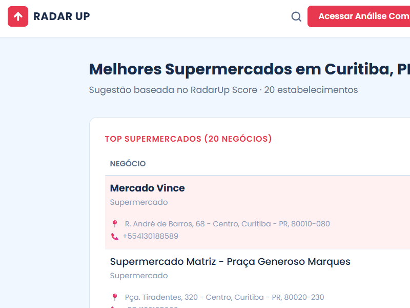 RadarUp screenshot 2